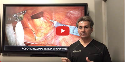 How do we repair the inguinal hernia robotically or laparoscopically