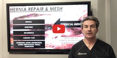 What are the complications related to mesh implant by Dr. Iraniha