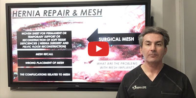 What are the problems with mesh implant by Dr. Iraniha